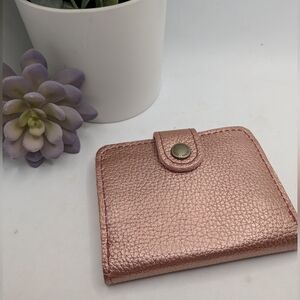 Portland Leather Goods Rose Gold Women's Wallet - Compact Card & Cash Organizer